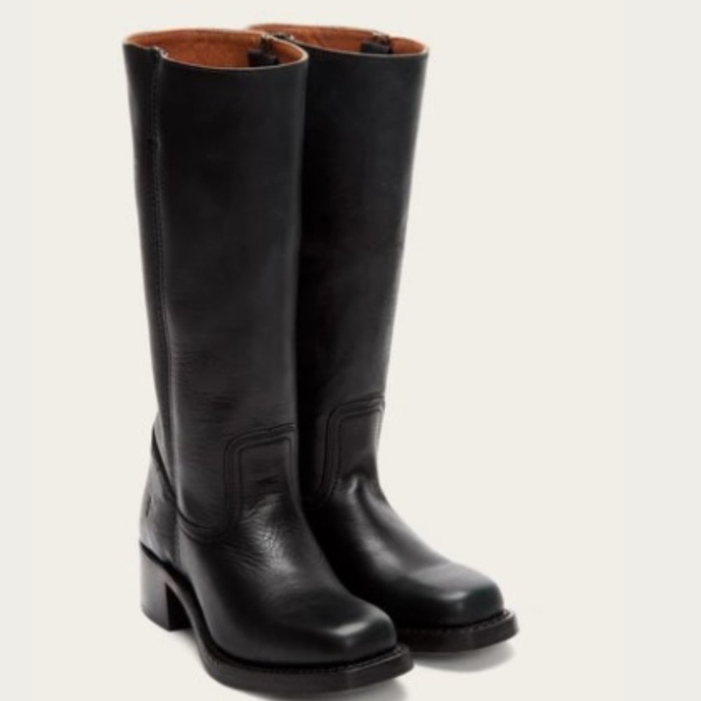 EUC Frye Campus 14L Tall Leather Black Boot